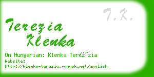 terezia klenka business card